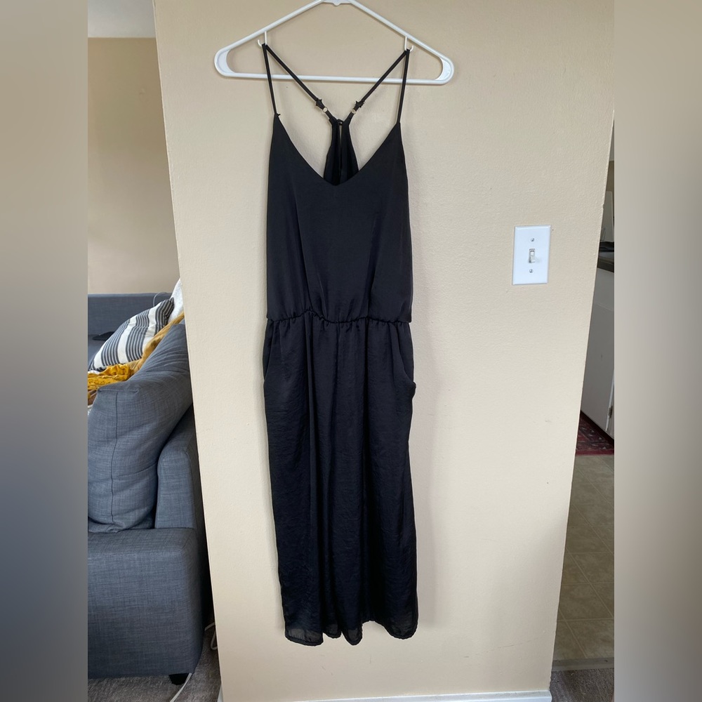 Target Xhilaration Black Satin Jumpsuit. Size XS